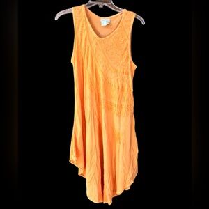 Ashley Taylor Orange Sleeveless Asymmetric Tunic
